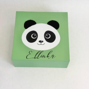 Drevený box Panda, zelený