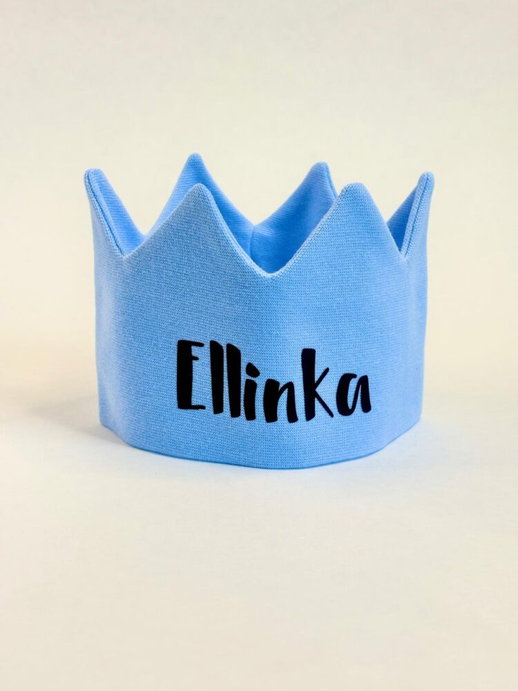 Detská čelenka korunka, svetlomodrá